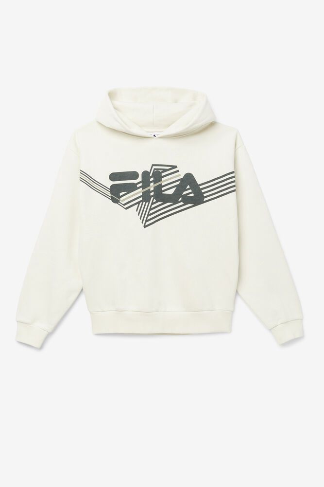 Fila Hoodie Mens White Waldo - Ireland 37095-QMWP